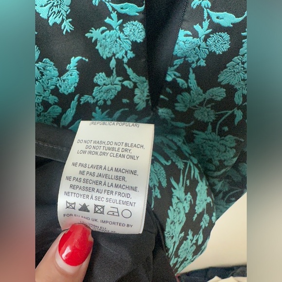 Anthropologie Hutch Floral Jacquard Cut-Out Mini Dress Size 14 - Picture 12 of 12